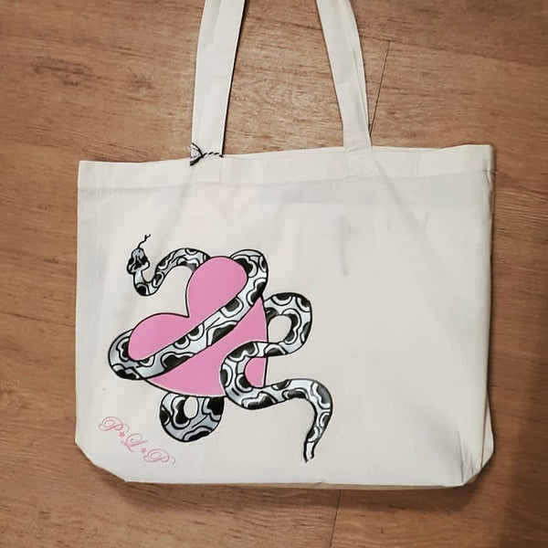 Snake To My Heart Large Tote Bag